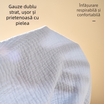 Prosop bebeluși din bumbac 100% cu tifon dublu-strat, greutate 100-200 g, pentru toate anotimpurile, procesare personalizată disponibilă