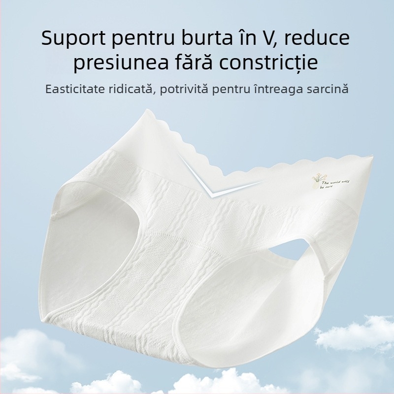 Chiloți de maternitate din bumbac – talie joasă, suport pentru burtă, respirabili, antibacterieni, pentru toate anotimpurile