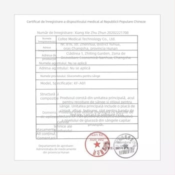 Kefuyi A03 glucometru KF-A01-C automat pentru uz casnic, dispozitiv medical cu 50 benzi de test