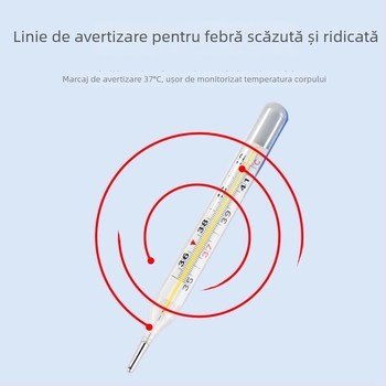 Termometru medical, cu ecran mare, din sticlă, Sanshan, ambalaj 1 cutie