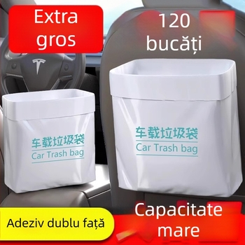Qiwang Sac de gunoi pentru mașină — bază auto, montaj pe bord, impermeabil, recipient plastic de depozitare