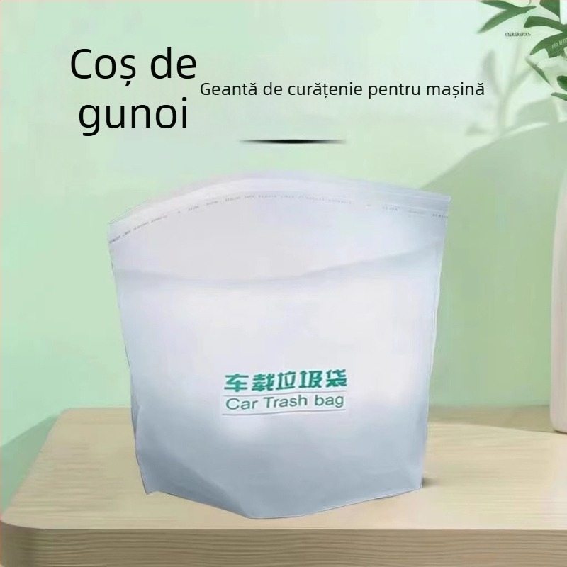 Qiwang Sac de gunoi pentru mașină — bază auto, montaj pe bord, impermeabil, recipient plastic de depozitare