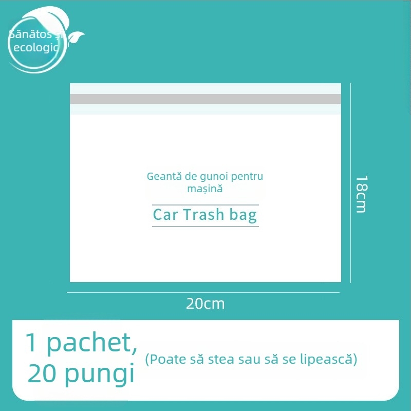 Qiwang Sac de gunoi pentru mașină — bază auto, montaj pe bord, impermeabil, recipient plastic de depozitare
