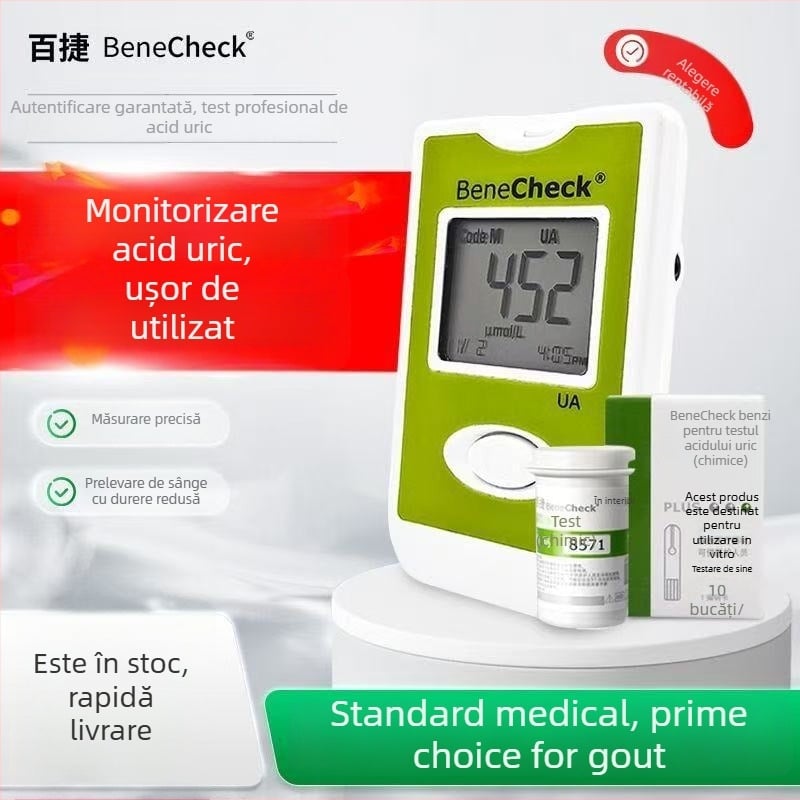Baijie detector de acid uric — analizator de acid uric din sânge, benzi de testare, 10/25 benzi pe cutie, aprobare 20172400021