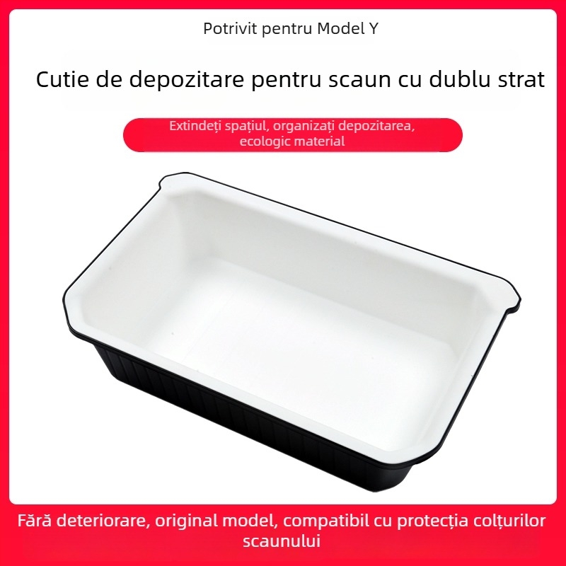 Tesla Model Y Cutie de depozitare sub scaun – ABS, impermeabilă, montaj pe scaun
