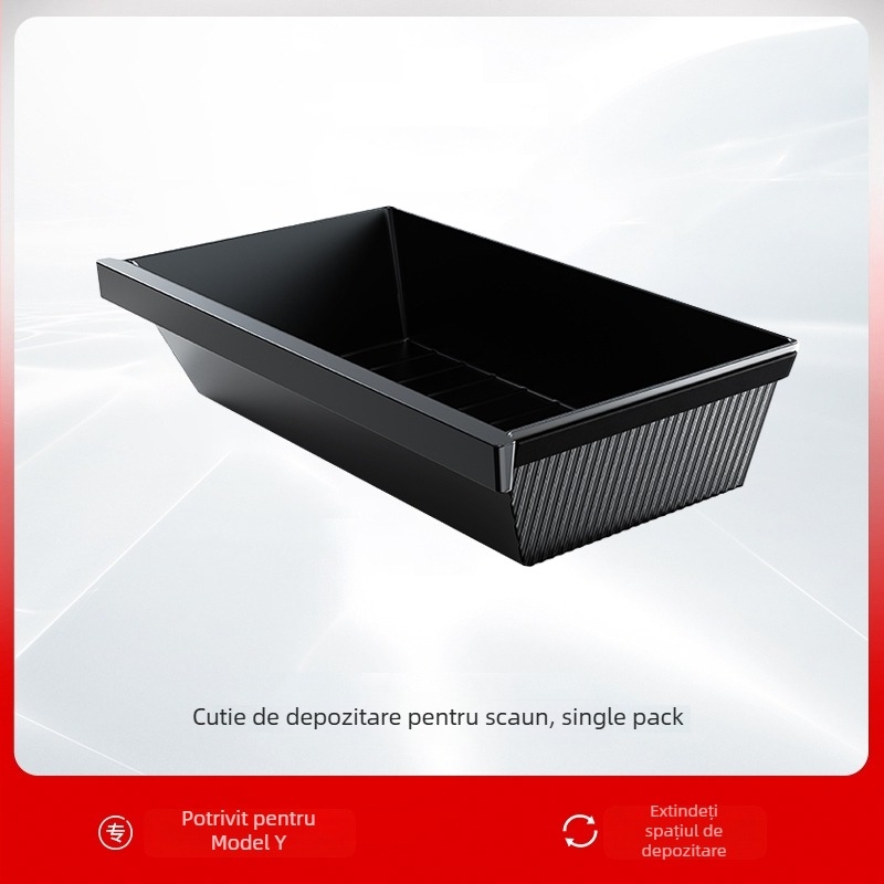 Tesla Model Y Cutie de depozitare sub scaun – ABS, impermeabilă, montaj pe scaun