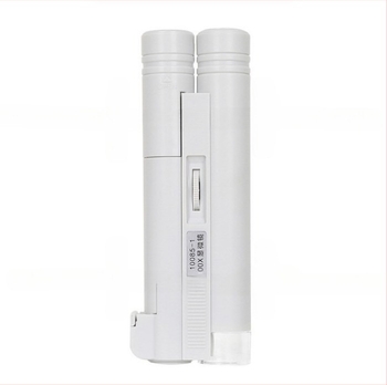 Microscop portabil cu LED, cu tuburi duble 100x, pentru identificarea bijuteriilor, porțelanului, antichităților, monedelor și timbrelor