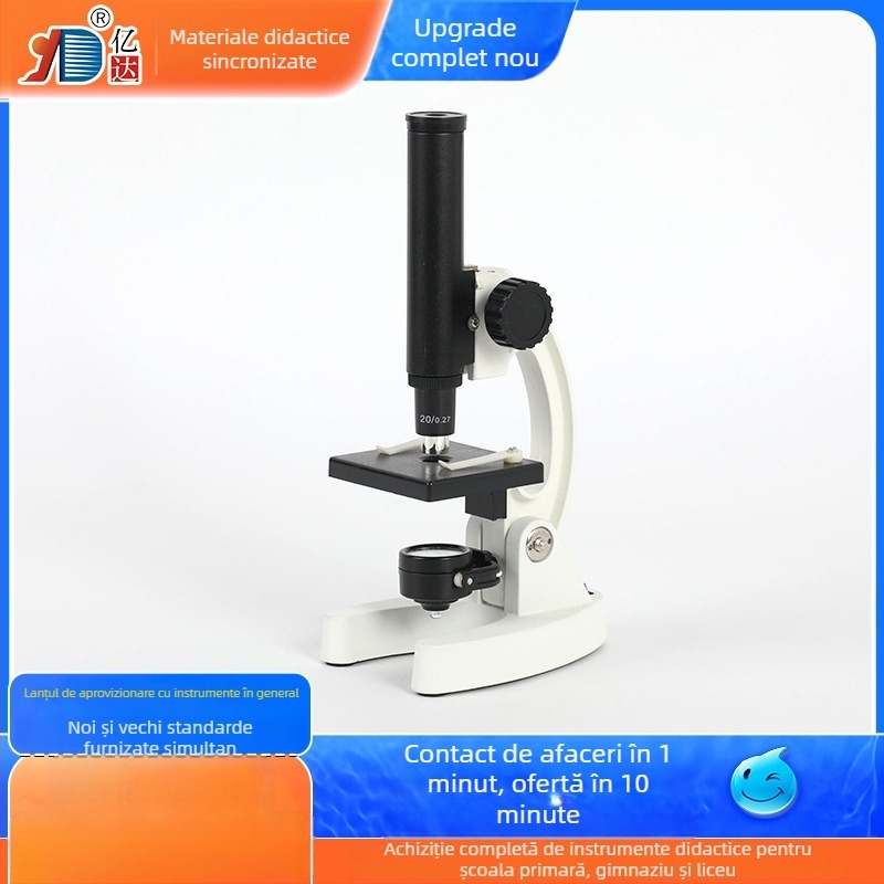 Microscop monocular educațional pentru știința școlară — microscop de laborator cu rezoluție înaltă pentru celule, bacterii și microorganisme