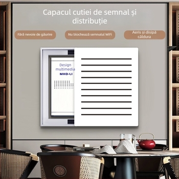 Tablou decorativ pentru cutia montată pe perete a contorului electric — înrămător, model peisaj, panou unic, nucleu PVC, ramă exterioară PS, pictură decorativă modernă cu gravură