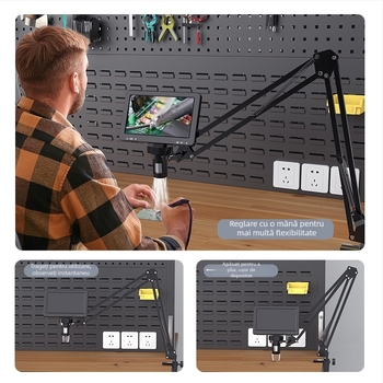 Suport de întreținere pentru microscop digital electronic și plăci de circuite, braț mecanic din aliaj de aluminiu TZ1