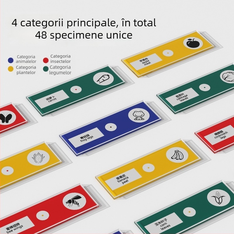 Microscop pentru copii — portabil, optic, electric, cu mărire mare, jucărie educațională științifică pentru copii 7–14 ani