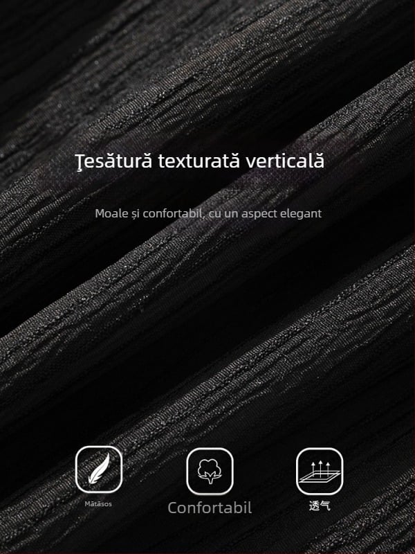 Pantaloni casual pentru bărbați, croială relaxată, croială dreaptă, talie medie, pantaloni lungi, 100% poliester