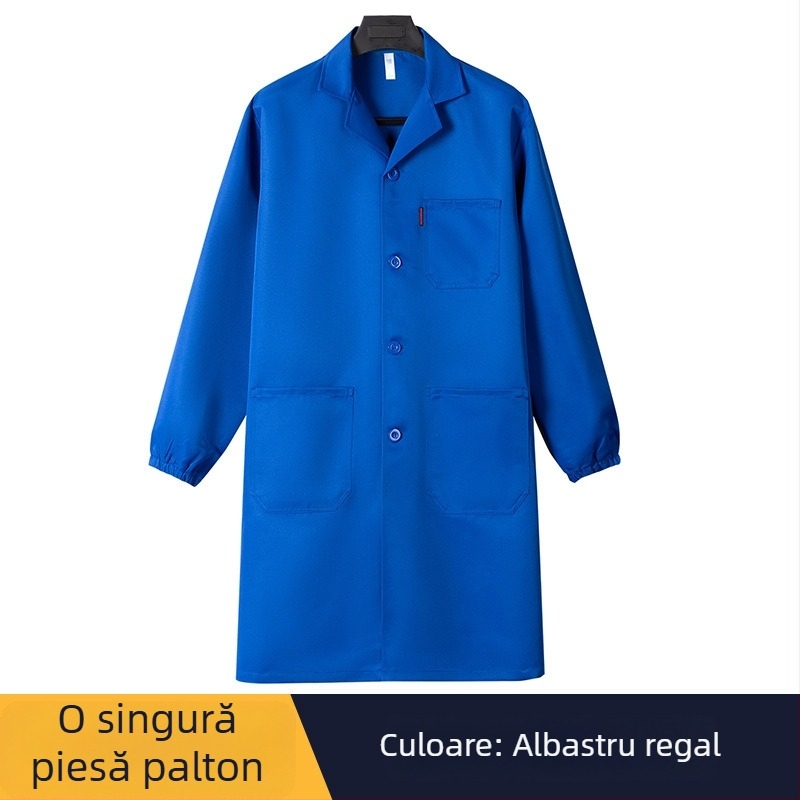 Haină de lucru pentru bărbați din corduroy, lungă, rezistentă la pete, poliester, căptușeală 100%, patru sezoane