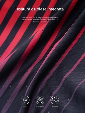 Vesta de alergare pentru bărbați – respirabilă, uscare rapidă, poliester, dungi, antrenament atletism