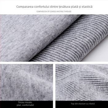 Vesta I-form fitness pentru bărbați, bumbac absorbant, tricot gros 2x2, guler rotund