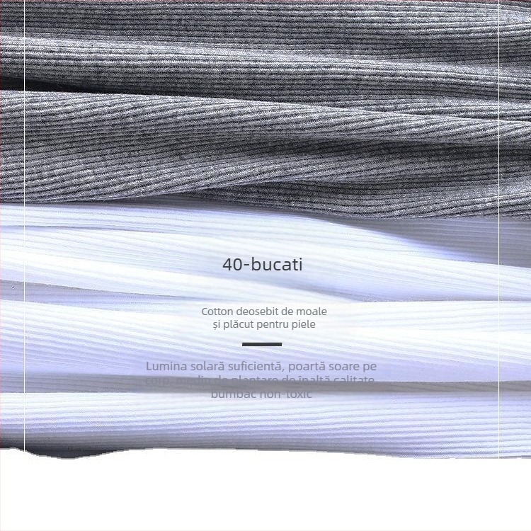 Vesta I-form fitness pentru bărbați, bumbac absorbant, tricot gros 2x2, guler rotund