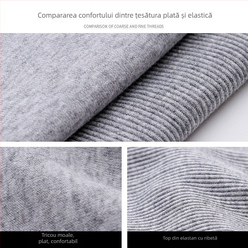 Vesta I-form fitness pentru bărbați, bumbac absorbant, tricot gros 2x2, guler rotund