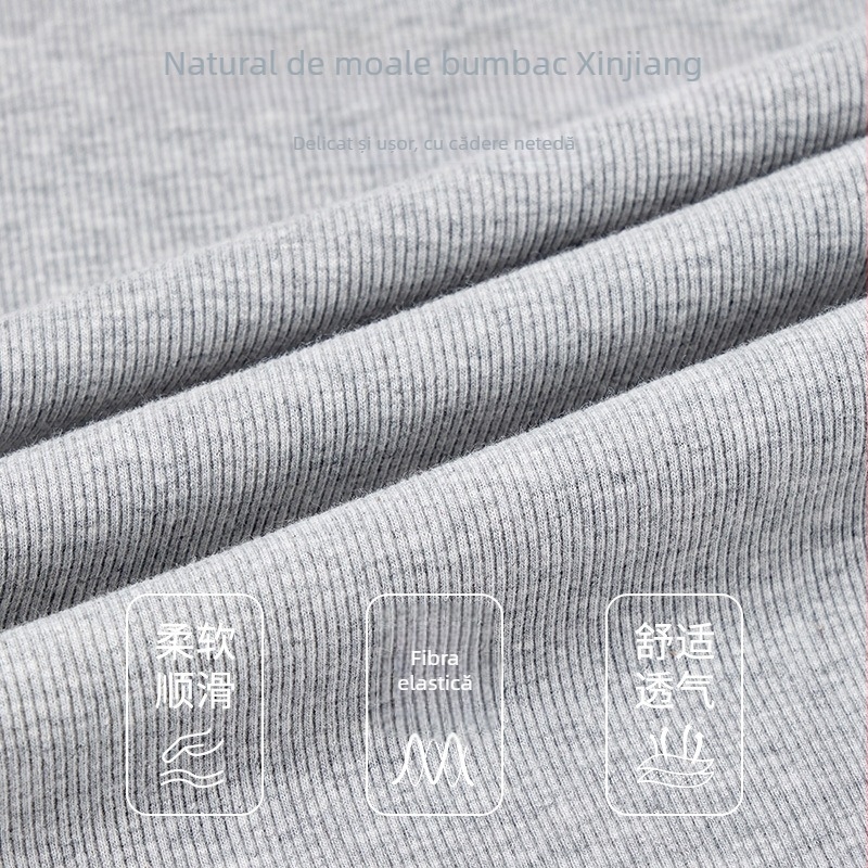 Maieu bărbați din bumbac 100%, croială sport, guler rotund, țesătură groasă 251–300 g/m²