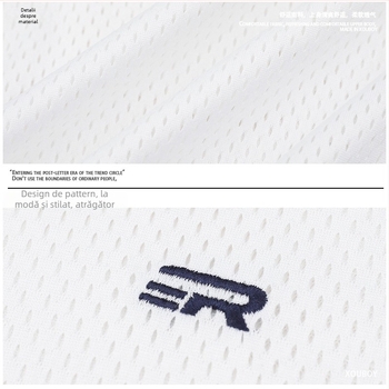 Maiou de baschet din plasă, respirabil, fără mâneci, unisex – croială lejeră, model cu litere, 95% nailon, vară, stil urban