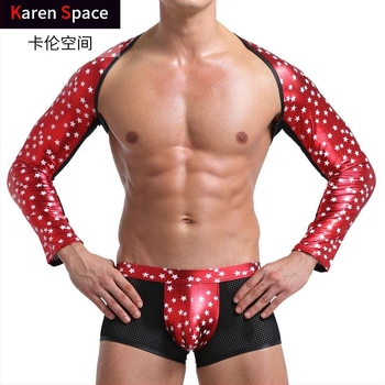 Vestă pentru bărbați din piele artificială, tricotată, guler rotund, lungime până la abdomen, 90% nylon