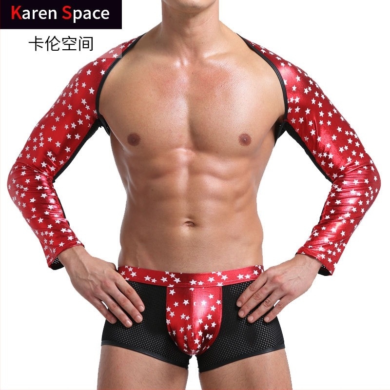 Vestă pentru bărbați din piele artificială, tricotată, guler rotund, lungime până la abdomen, 90% nylon