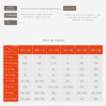 Vesta bărbătească caldă din poliester cu căptușeală de catifea, iarnă, stil leisure