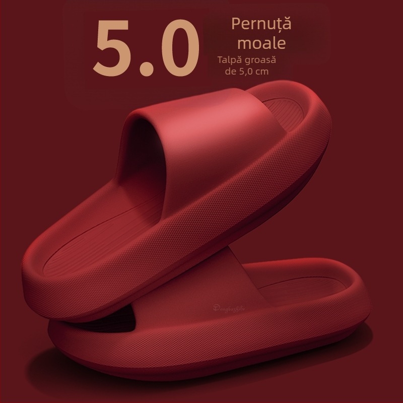 Papuci unisex cu creștere în înălțime de 5 cm, talpă EVA groasă, design cu curea între degetul mare, încălțăminte de vară pentru nuntă