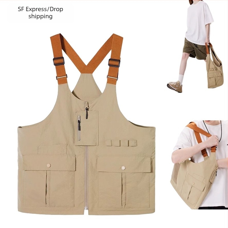 Geantă de umăr sport, ultra ușoară, vestă dublu scop, unisex, poliester