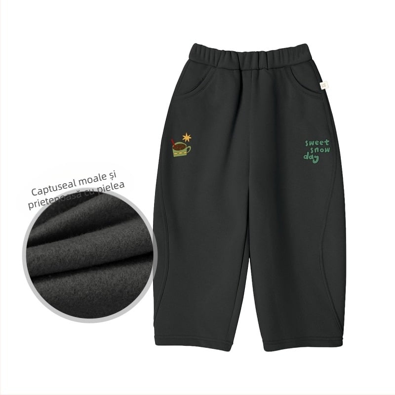 Minizone Pantaloni pentru copii, Casual, Pantaloni lungi, 45% bumbac 55% poliester, talie elastică, unisex