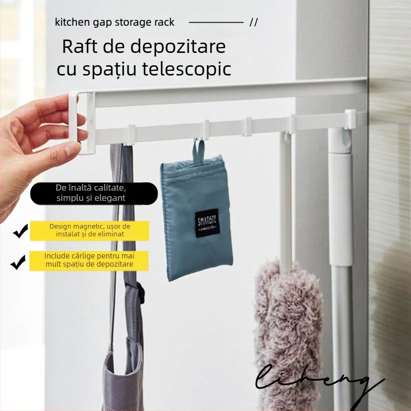Constantity Cârlig Retractabil din Fier pentru Dulap – Minimalism Modern, Peste Trei Cârrlige, Sarcină 1–3 kg