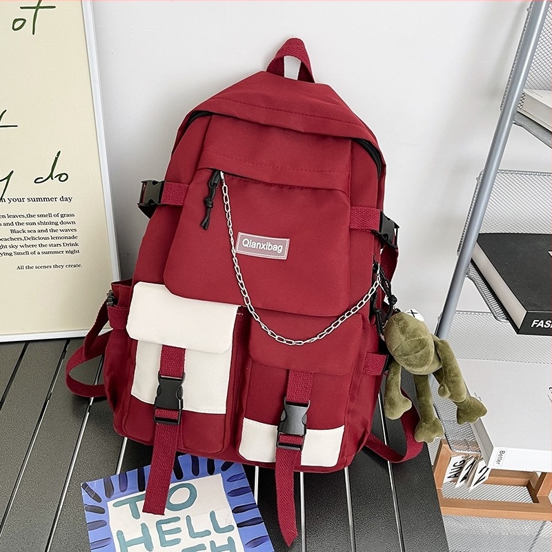 Rucsac unisex din Oxford Cloth, capacitate 20–35 L, curea de umăr curbată, culoare solidă, căptușeală din canvas
