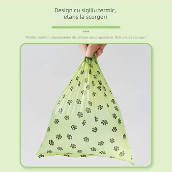 Saci biodegradabili pentru animale de companie (câini și pisici), groși, portabili