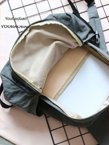 Rucsac cu bretele dublate, din nylon ușor, unisex, stil casual de călătorie, compatibil cu laptop de 14 inch, căptușeală poliester, respirabil