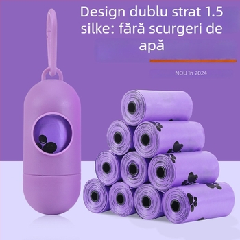 Saci biodegradabili pentru gunoiul de câine, deschidere plată, grosime îngroșată, material EPI, Cod produs M-00094, export exclusiv transfrontalier