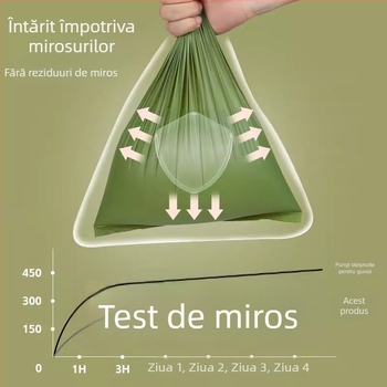 Saci biodegradabili pentru fecale de câini și pisici, îngroșați, pentru colectarea deșeurilor