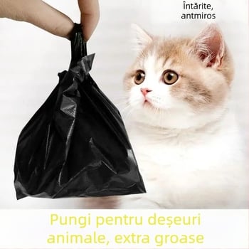 Pengyi pungă de unică folosință pentru gunoiul pisicii, cu mâner, material gros, convențional