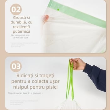 Sac de unică folosință pentru tava de pisică, tip role, neimportat, fără aprovizionare transfrontalieră