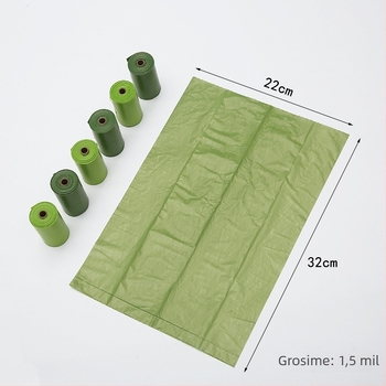 Set de pungi pentru fecale de câine și clește de colectare, Material PE, 500 buc., Brand PEID