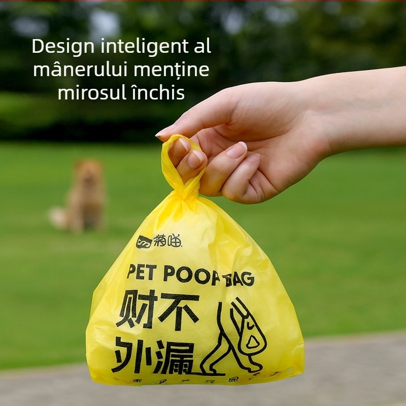 Pungi pentru dejecțiile animalelor de companie, dublu strat, groase, PE, Ju Miao AL1002, Origine China