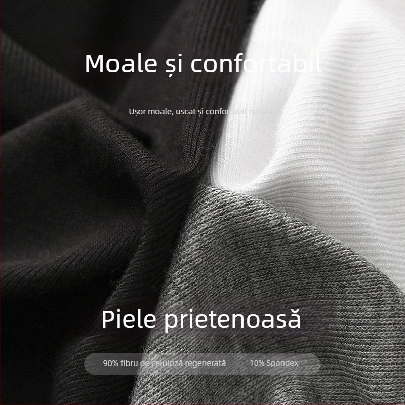 Maieu pentru bărbați Ecocos, țesătură subțire 121–140 g/m², fibră de celuloză regenerată 90–95%, guler rotund