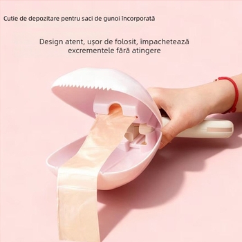 Curățător portabil pentru excremente de câine, din plastic, modelul 311, pentru exterior, compatibil cu saci de gunoi