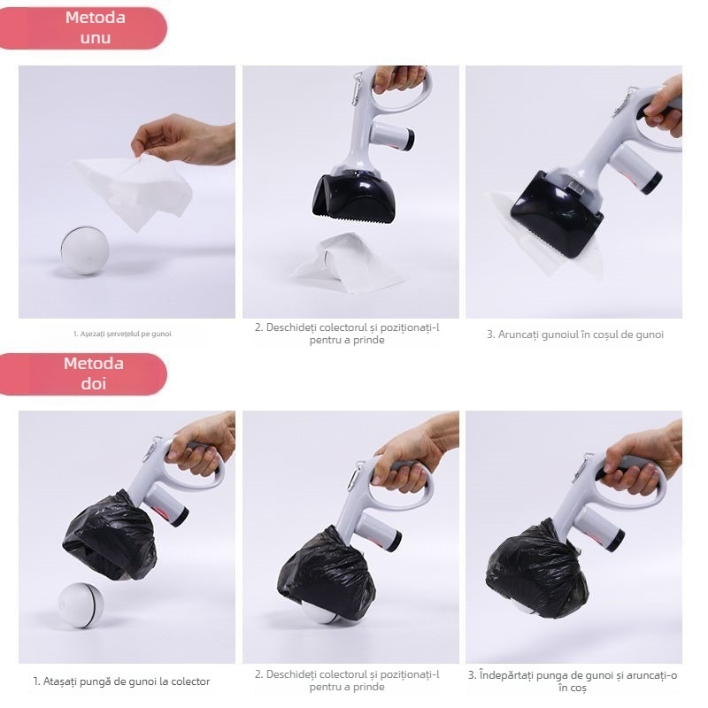 Set colectare excremente câine cu sacoșe | Plastic, 100 buc., Paitele, etichetă privată licențiată