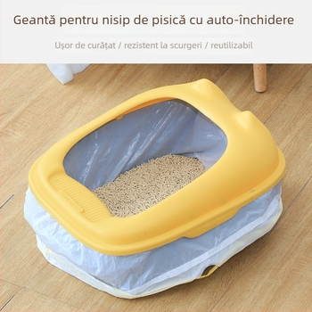 Saci de unică folosință pentru nisip de pisică, pentru ladă de pisică, plastic îngroșat, tip rulă continuă