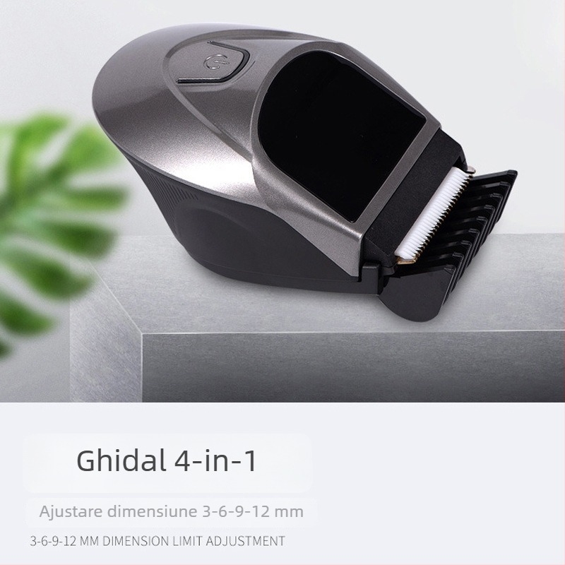 Mașină de tuns păr pentru uz casnic cu lamă ceramică, alimentare USB, baterie încorporată 1000–1200 mAh, motor cu perii, autonomie 1–3 h (lamă ceramică; baterie încorporată 1000–1200 mAh; alimentare USB; motor cu perii; autonomie 1–3 h)