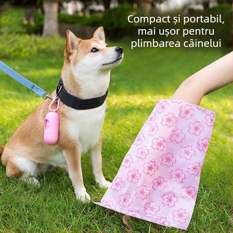 Saci de gunoi pentru animale de companie, tip rulă, din material degradabil, grosime standard, etichetă privată disponibilă