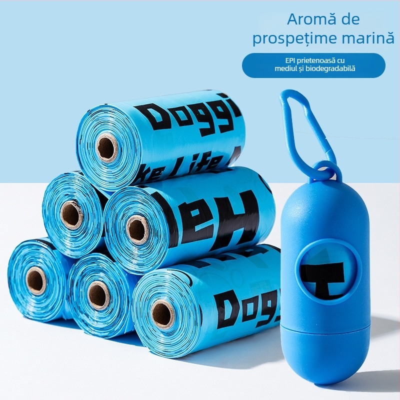 Saci de gunoi pentru animale de companie, tip rulă, din material degradabil, grosime standard, etichetă privată disponibilă