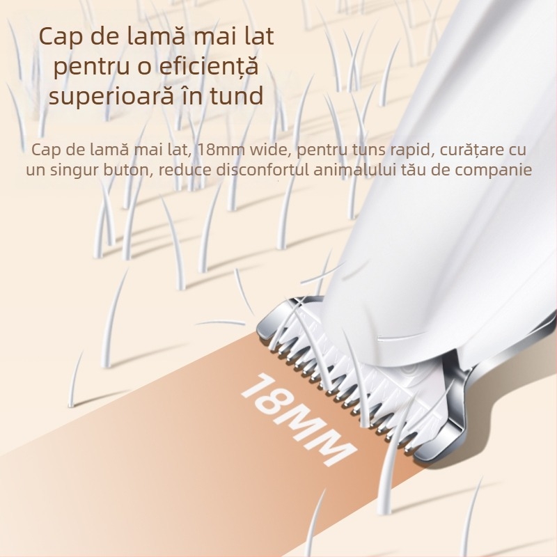 Trimmer pentru labele pisicii, silențios, reîncărcabil, lame din ABS, ceramică și oțel inoxidabil