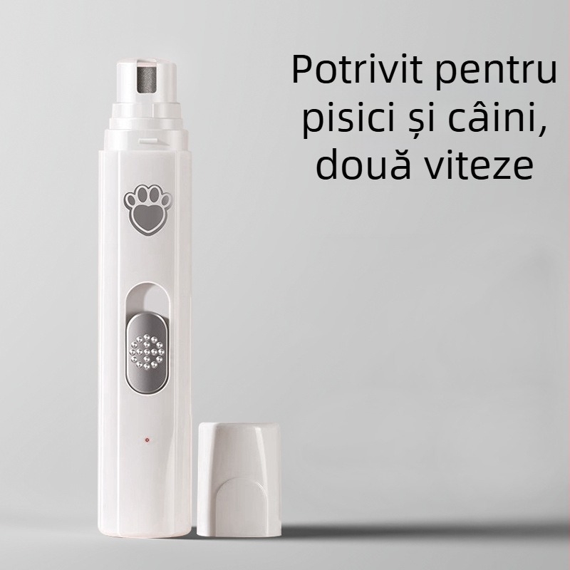 Trimmer pentru labele pisicii, silențios, reîncărcabil, lame din ABS, ceramică și oțel inoxidabil