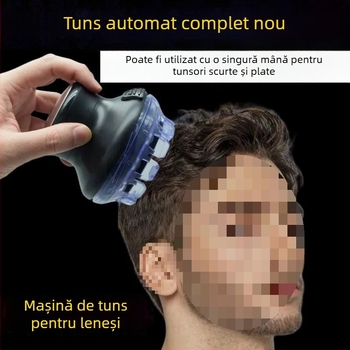 Mașină de tuns păr electric pentru bărbați, complet automată, motor fără peri, lamă ceramică, baterie reîncărcabilă, autonomie 1–3 ore