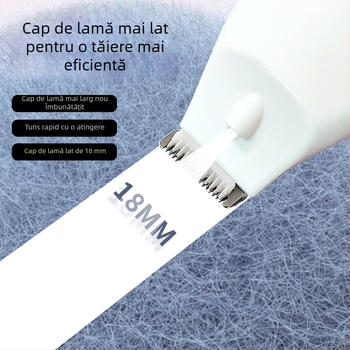 Trimmer electric pentru animale de companie pentru pisici și câini – Material: ABS+ceramică+oțel inoxidabil 301; Zgomot redus cu iluminare